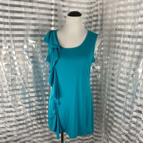 Miss Tina Cascade Ruffle Short Sleeve Top - Picture 1 of 5